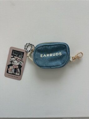 EARBUDS TRAVEL CASE W CLASP – DENIM